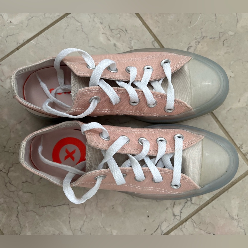 Converse Kids Light Pink Canvas Sneakers